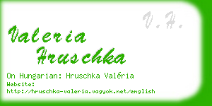 valeria hruschka business card