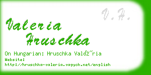 valeria hruschka business card